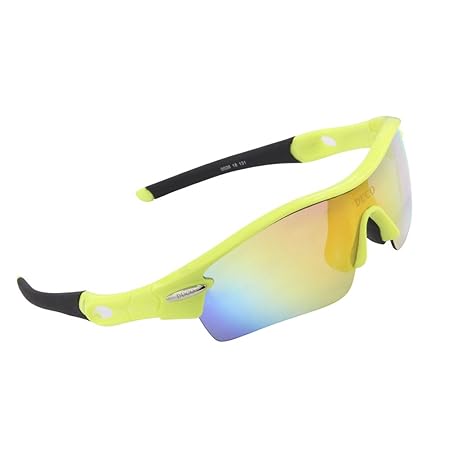 DUCO Polarisierte Sport Sonnenbrille mit 5 auswechselbaren Gläsern UV400 Schutz Sportbrille fürs Radfahren Laufbrille Joggbri