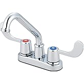 Olympia Two Handle Utility Laundry Faucet, Chrome Finish, B-8190