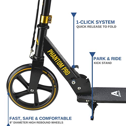 Apollo XXL Wheel Scooter Phantom Pro City Scooter, Foldable Street