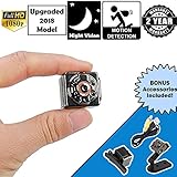 Mini Hidden Spy Camera - 1080P HD - Motion Detection - Night Vision - Long Battery Life - Ideal Surveillance Camera, Body Cam, Nanny Cam, Action Camera - by HORONZO