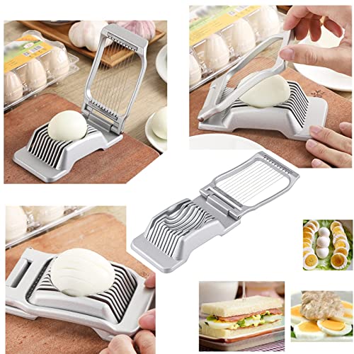 Egg slicer, multipurpose 304 stainless steel wire egg slicer, aluminum