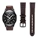 iBazal Gear S2 Classic Leather Band 42mm,Vintage Gear S2 Classic 20mm Leather Band Replacement Strap Compatible for Samsung Gear S2 Classic Smart Watch SM-R732/Huawei Watch 2 Men - Coffee+Black Clasp