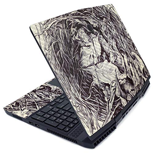 MightySkins Carbon Fiber Skin for Alienware M15 (2019) - Nest Sketch | Protecti…
