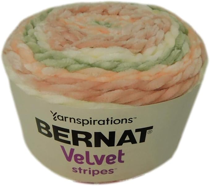 Bernat Velvet Stripes Yarn 10.5 Ounces 315 Yards (Affection) Amazon.ae