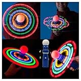 Unbranded Planetary Spinning Galaxy Atom LED Light Ball Toy Spinner Wand Rave Autism Awareness
