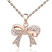 joyliveCY Women Charm Lady Jewelry Pendant Rose Gold Beautiful Bow Chain Necklace