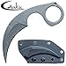 Ccanku C1890 Hunting Fixed Blade Knives D2 Blade K Sheath, Stainless Steel Handle Claw Knife Outdoor Hunting, Survival and EDC Tools (Silver)