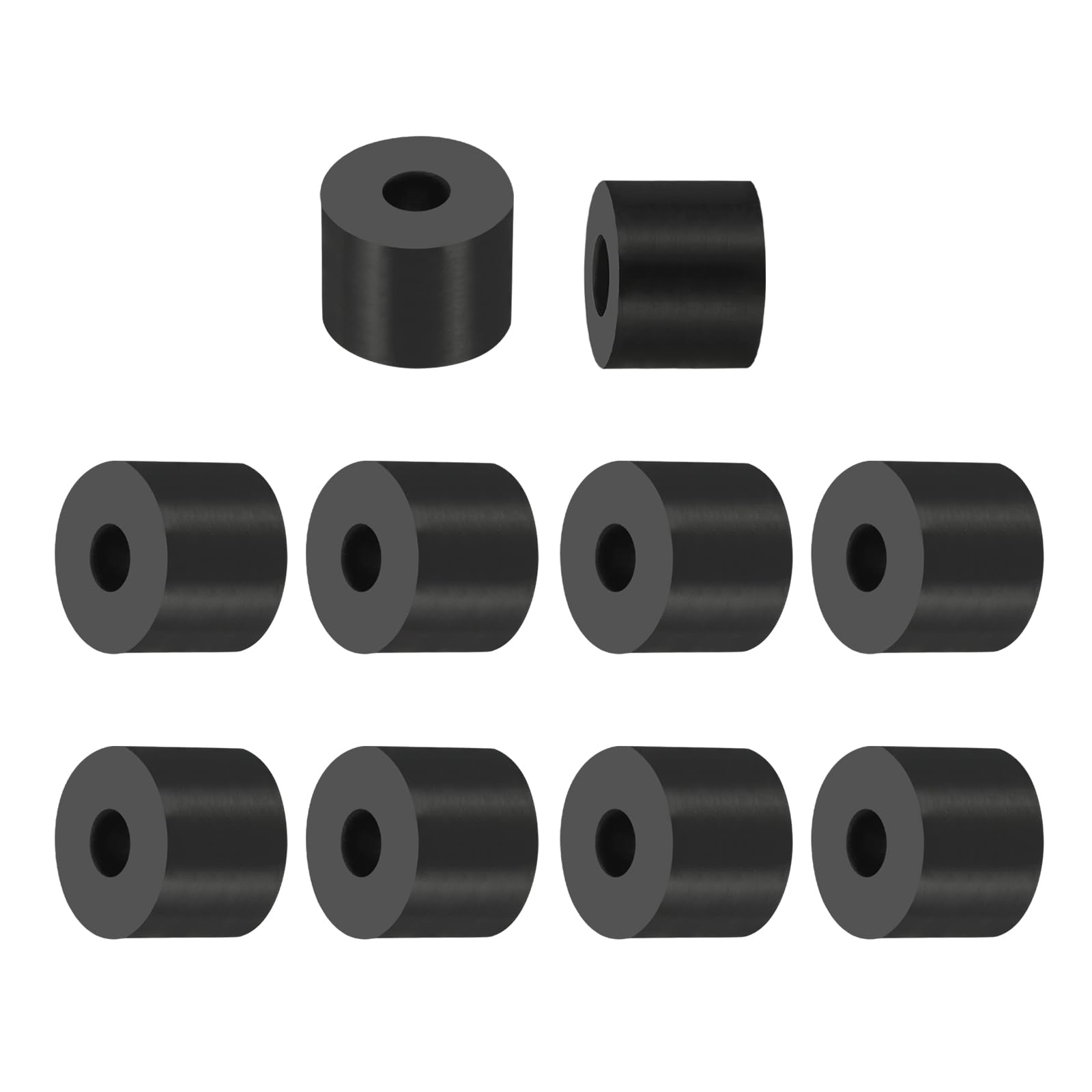 PATIKIL Multi Purpose Rubber Spacer, 10Pcs 10mm ID x 25mm OD x 20mm T Neoprene Round Anti-Vibration Isolation Pads Isolator Rubber Bushings Spacer Washer for HVAC Bolts Car Accessories