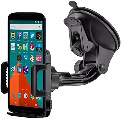 Royallite Plastic Made Universal Mobile Holders for Cars with Suction for Dashbboard/Glass.