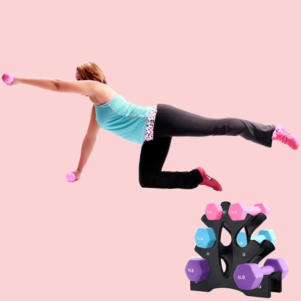 Dumbbell Storage Rack 3-Tier Dumbbell Rack Compact Dumbbell Bracket for Multilevel Hand Weight Tower Stand for Home Gym Organization : Sports & Outdoors