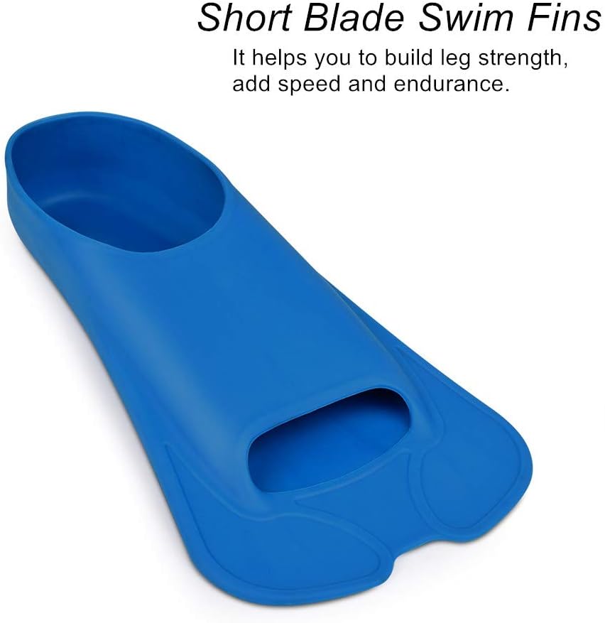 Swim Training Fins Swimming Flippers Short Blade for Youth Adult Long