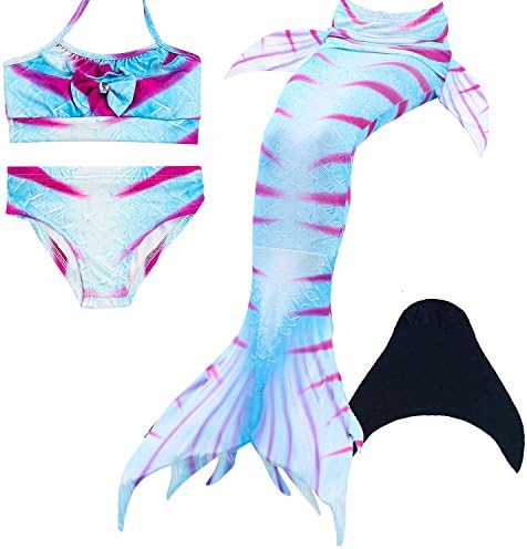 Mermaid Tails, Swimsuit with Fin, Swimming Costume, Swimwear with Monofin, Girls Swimmable Mermaid Tail Swimsuit