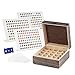 Wooden Essential Oil Storage Box Case - Essential Oil Bottle Holder Organizer + 288 Labels + Opener + 12 Pipettes - Foam Insert For Travel 25 Holds