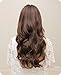 MONOTELE Fashion straight 23 3/4 full head Clip In Hair Extensions with 5 clips long (Dark brown Curly) by MonoTele