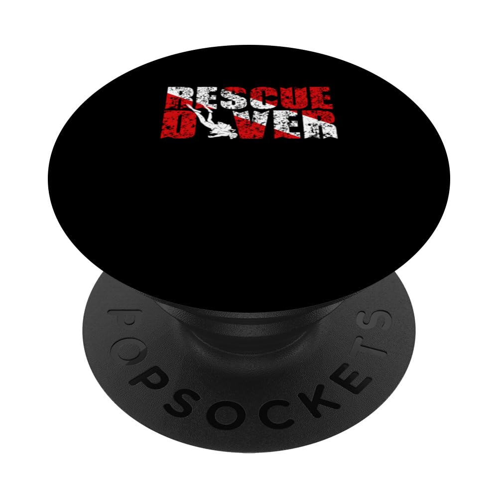 Scuba Divers Rescue Diver Deep Diving Dive Flag Snorkeling PopSockets Swappable PopGrip