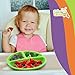 Divided Soft Plates for Baby and Toddler. | Sweet Baby Carrot | Soft, Unbreakable & 100% Safe | BPA Free | 3 Pack Set | Assorted Colors (Purple, Green, Orange) | Silicone