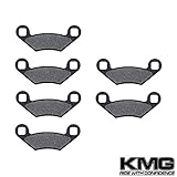 KMG 2003-2007 Polaris 500 Predator TLD Front + Rear Carbon Kevlar Organic NAO Brake Pads Set