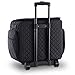 KIOTA Makeup Artist Case on Wheels, Soft Cosmetic Case with Trolley and Removable Storage Pockets for Beauty Products, Side Compartments with Zippers, Midnight Black