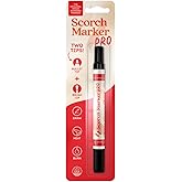 Scorch Marker Pro, The Original Heat Activated Wood Burning Marker, 2 Tips | Draw, heat, watch it burn. No hot tools, mistakes can be sanded away. Patented, made in the USA, with bullet and brush tips.