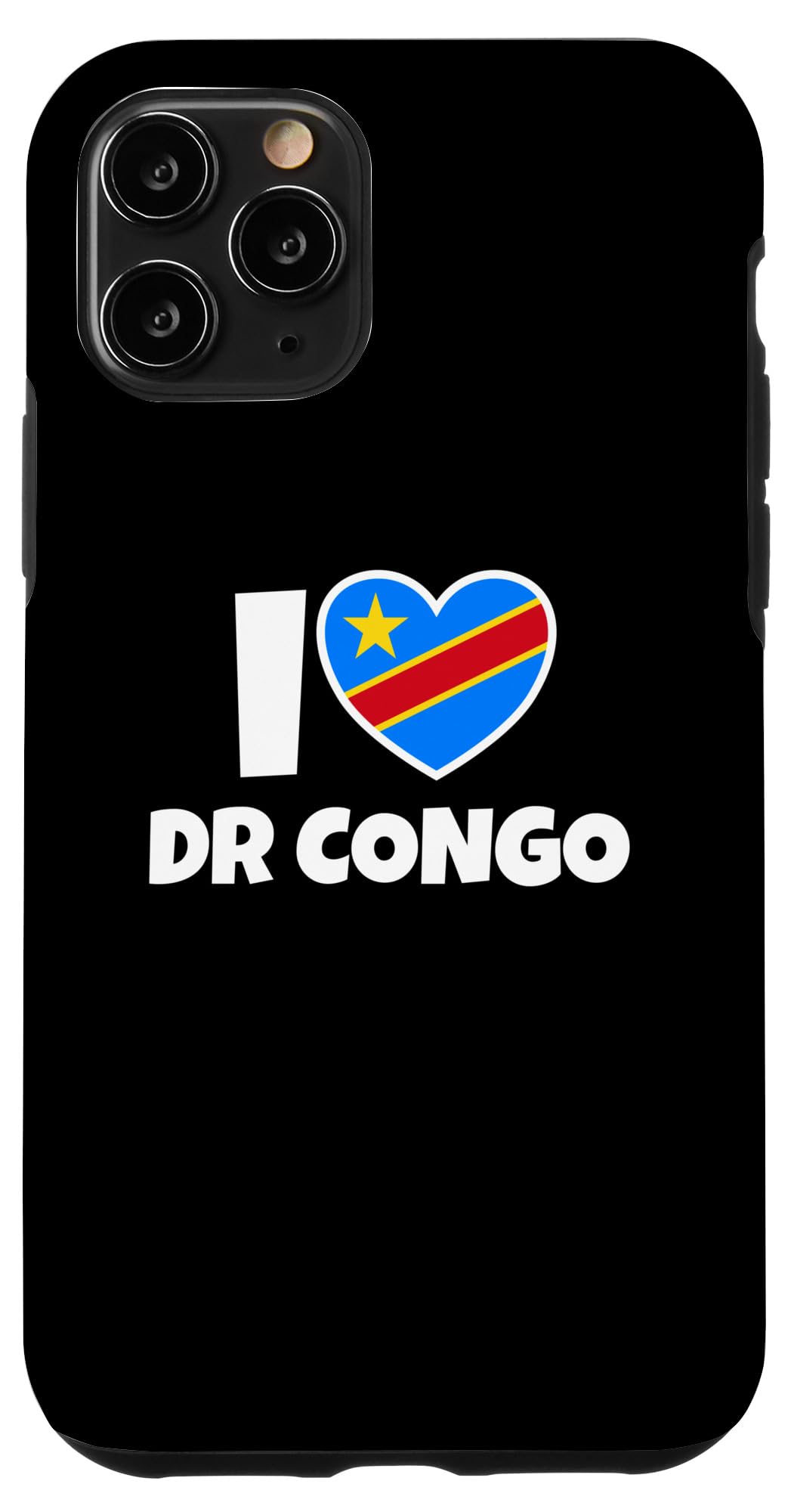 iPhone 11 Pro I Love DR Congo Democratic Republic Of Congo Flag Heart Case