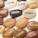 ROCKIMPACT 50PCS Gratitude Gratitude Rocks Bulk Engraved Rocks Inspirational Stones Prayer Gifts Zen Chakra Worry Stones Motivation Encouragement Rocks Wholesale Gratitude Stones, 2