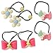 Bundle Monster 9 pair Baby Girls Hard Animal Elastic Band Hair Tie Accessory Set