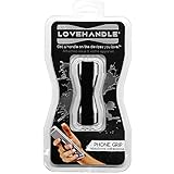 LoveHandle Cell Phone Grip Holds Device with just a Finger - Ultra Slim Pocket Friendly Love Handle Finger Grip For iPhone Mini Tablet - Grip it Securely For Texting, Photos and Selfies (CHROME)