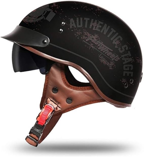 Open Gezicht Motorcycle Helmet Jet Retro Half Helm Helm van Moto