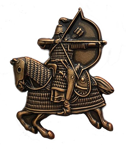 Mongol Warrior on horseback, attacking with bow and arrow Pin/Brooch