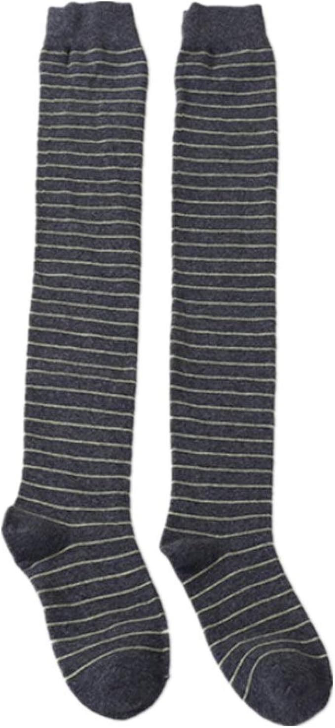 Amazon Com Over Knee Socks Women Winter Long Boot Thigh High Warm Socks Over The Knee Cotton Socks Dark Gray Clothing