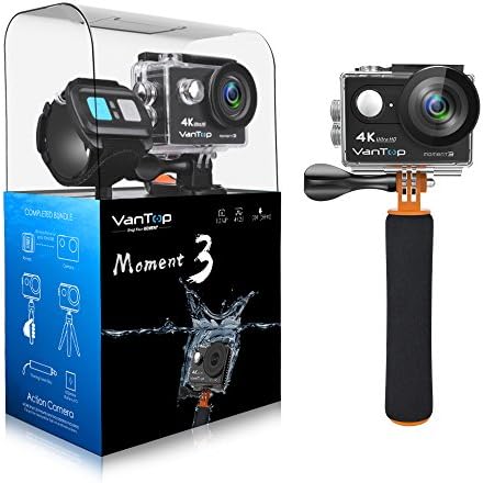 vantop MOMENT 3 4K Sports Action Camera with 29 GoPro Compatible Accessories Bundle, HD 4K WIFI Waterproof DV Camcorder, 12MP 170 Degree Wide Angle with 2 1050mAh Batteries and 2.4G Remote Control