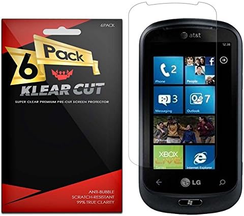 Klear Cut [6 Pack] Screen Protector for LG Quantum – Lifetime Replacement Warranty - Anti-Bubble &amp; Anti-Fingerprint High Definition (HD) Clear Premium PET Cover – Retail Packaging