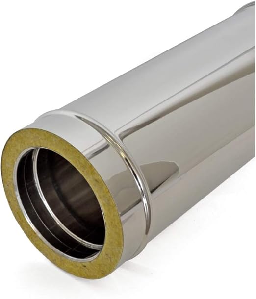 Tuyau double paroi en acier inoxydable pour conduits de cheminée L 250 mm Amazon.fr Bricolage