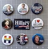 Hillary Clinton Set of 9 Best Seller Campaign Buttons - Buttons measure 2.25