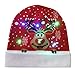 LED Beanie Knit Hat,Crytech Funny Clolorful LED Light Up Winter Warm Knitted Cable Skull Snow Ski Cap with Pom Pom for Women Men Kids Christmas Ugly Holiday Flashing Party Favor Hat (Deer)thumb 1