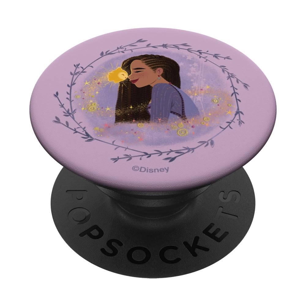 Disney Wish Asha and Star Nose to Nose Circle PopSockets Swappable PopGrip