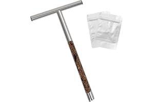 TIRYIUOU Soil Sample Probe, 16 Inch Soil Probe Rod, Ground Probe Rod, My Soil Test Kit, Stainless Steel Soil Sampler Tool for Soil Sampling, Gardening