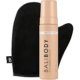 Bali Body Dark Self-Tanning Mousse + Mitt Bundle | Natural Looking Perfect Bronzed Shade | Streak-Free Green Based Tinted Self-Tanner + Reusable Stain-Free Tan Applicator | Vegan, Cruelty Free