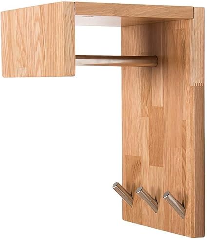 Wu Kleiderhaken Wandregal Eiche F Modellierung Offener Haken Gestell Regal 3 Metallhaken Mit 1 Kleiderstange Fur Badezimmer Flur Wohnzimmer Kuche 200x200x300 Mm A Einheitsgrosse Amazon De Sport Freizeit