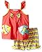 Rare Editions Little Girls' Fish Applique Short Set, Coral/Multi, 5