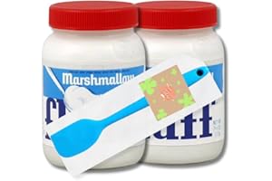 RAW EARTH COLORS PLANT. GROW. LOVE. Marshmallow Fluff Original Creme Spread Sauce - 2 Pack Bundle With Raw Earth Colors Spoonatula. Great for Fluffernutter, Smores, Hot Chocolate
