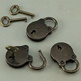 Old Vintage Antique Style Mini Padlocks Key Lock (Lot of 3)