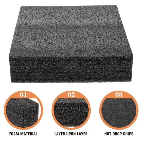 VILLCASE 3pcs Felting Board Foam High Dense, Needle Felting Pad, Work Black Rectangle Felt Mat Sewing Wool Tool for Diy Hand Craft Poking Knitting Projects 7x7 inches