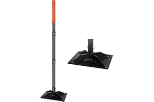 YEELOR Garden Steel Tamper with 45 Inch Handle, Hand Ground Tamper Tool, Durable Plate Soil Compactor, Garden Heavy Duty Ideal Tool for Leveling Soil, Gravel, Asphalt, Driveway