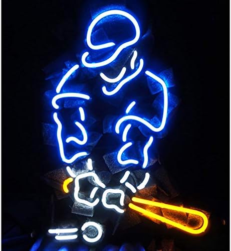 Amazon ネオンサイン 野球 Neon Signo スポーツ観戦 ディスプレイ サインボード ギフト 省エネバー カフェ 喫茶店 広告用看板 クラブ及び娯楽場所等 インテリア 18 14インチ Me579 看板用照明 文房具 オフィス用品