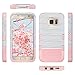 ULAK S7 Case, Galaxy S7 Case, 3 in 1 Hard PC+Soft Silicone Hybrid Dust Scratch Resistance Protective Cover for Samsung Galaxy S7 (Minimal Stripes Rose Gold) Will not Fit S7 Edge