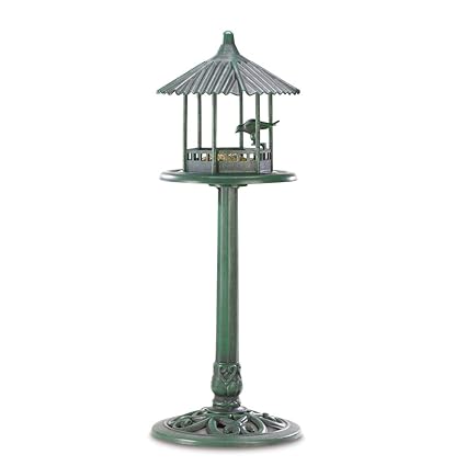 Verdigris Gazebo Standing Birdfeeder Amazon In Garden Outdoors