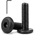 1/4-20 x 3/4" (40 Pack) Flat Head Hex Socket Cap Screws Bolts, Black Oxide 304 Stainless Steel 18-8, Hex Drive, Bright Finish, Fully Machine Thread