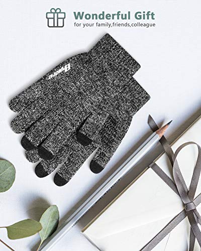 BYMORE Winter Gloves for Woman and Men Touch Screen Elastic Knit Gloves Anti-Slip