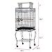 Festnight 57″ Portable Bird Cage with Play Top Perches and Pull Out Tray Portable Wheeled Pet Supplies Stainless Steel Cage for Cockatiels Green Cheek Conures Budgies Finches Macaw Cockatoothumb 2